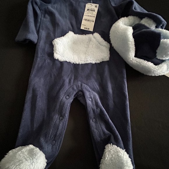 First Impressions Blue & White 2-pc unisex 3-6 Months Onesie - Picture 1 of 4